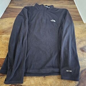 The North Face Fleece Women's Size Medium 1/4 Zip TKA 100 Glacier Classic Black